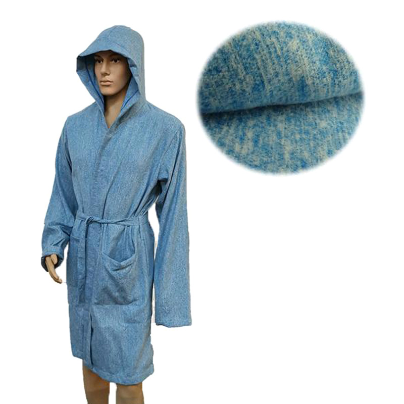Microfiber Cationic Suede Fabric Bathrobe